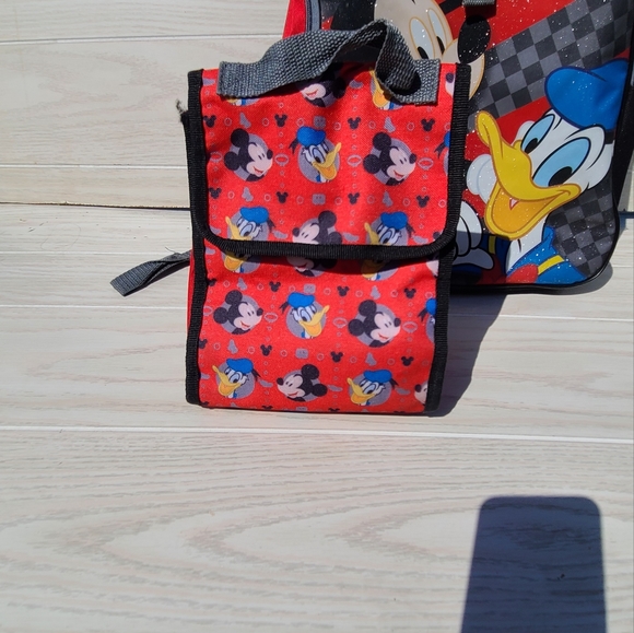 Mickey Mouse And Donald Duck Backpack With Lunchbox Canvas - Picture 8 of 9